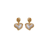 Amour Bloom – 18K Gold Heart & Flower Pearl Earrings